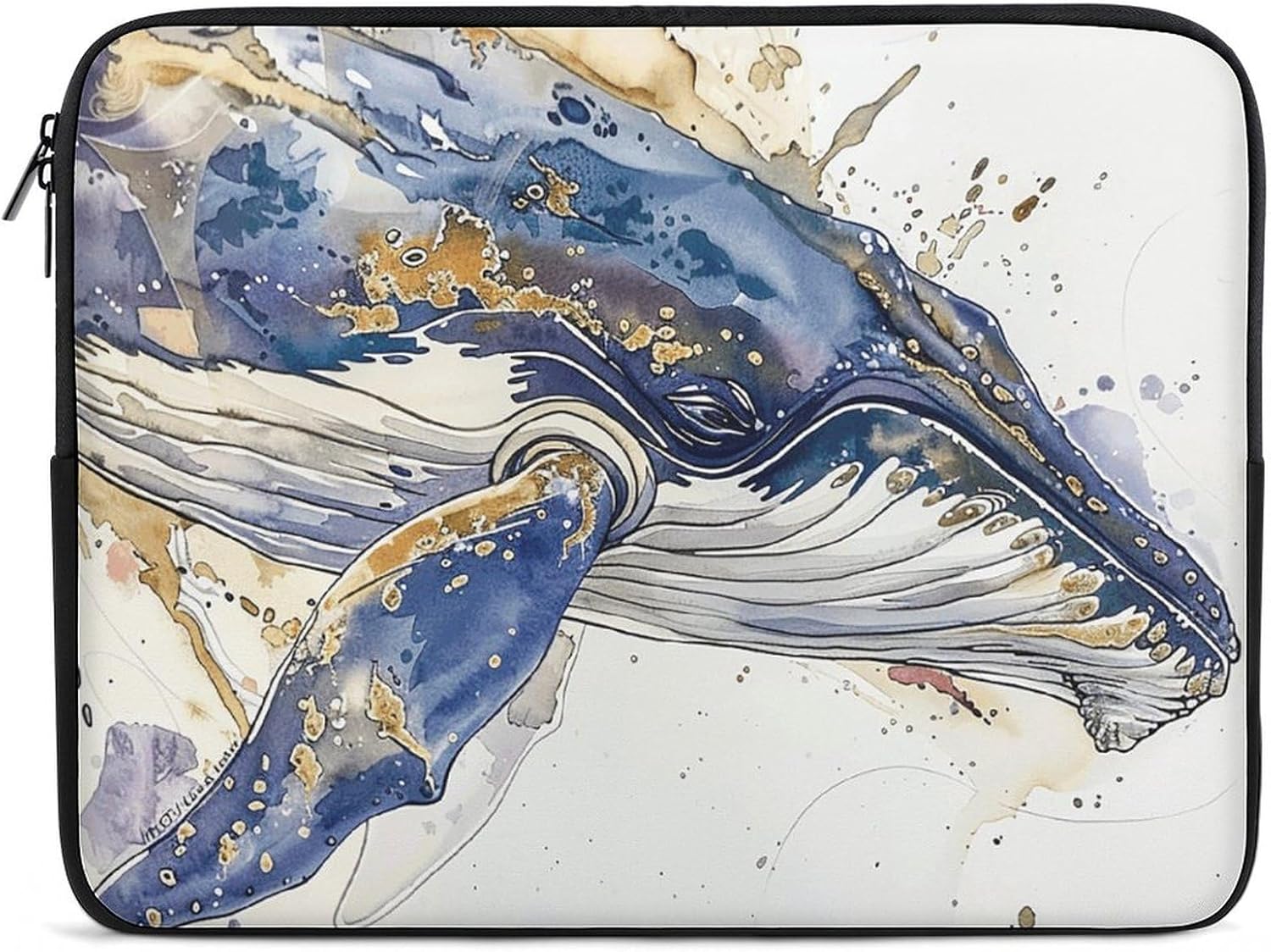 15inch Laptop Sleeve Bag A Picture of A Whale Laptop Bag Shockproof Computer Carrying Cover Slim Briefcase Handbag