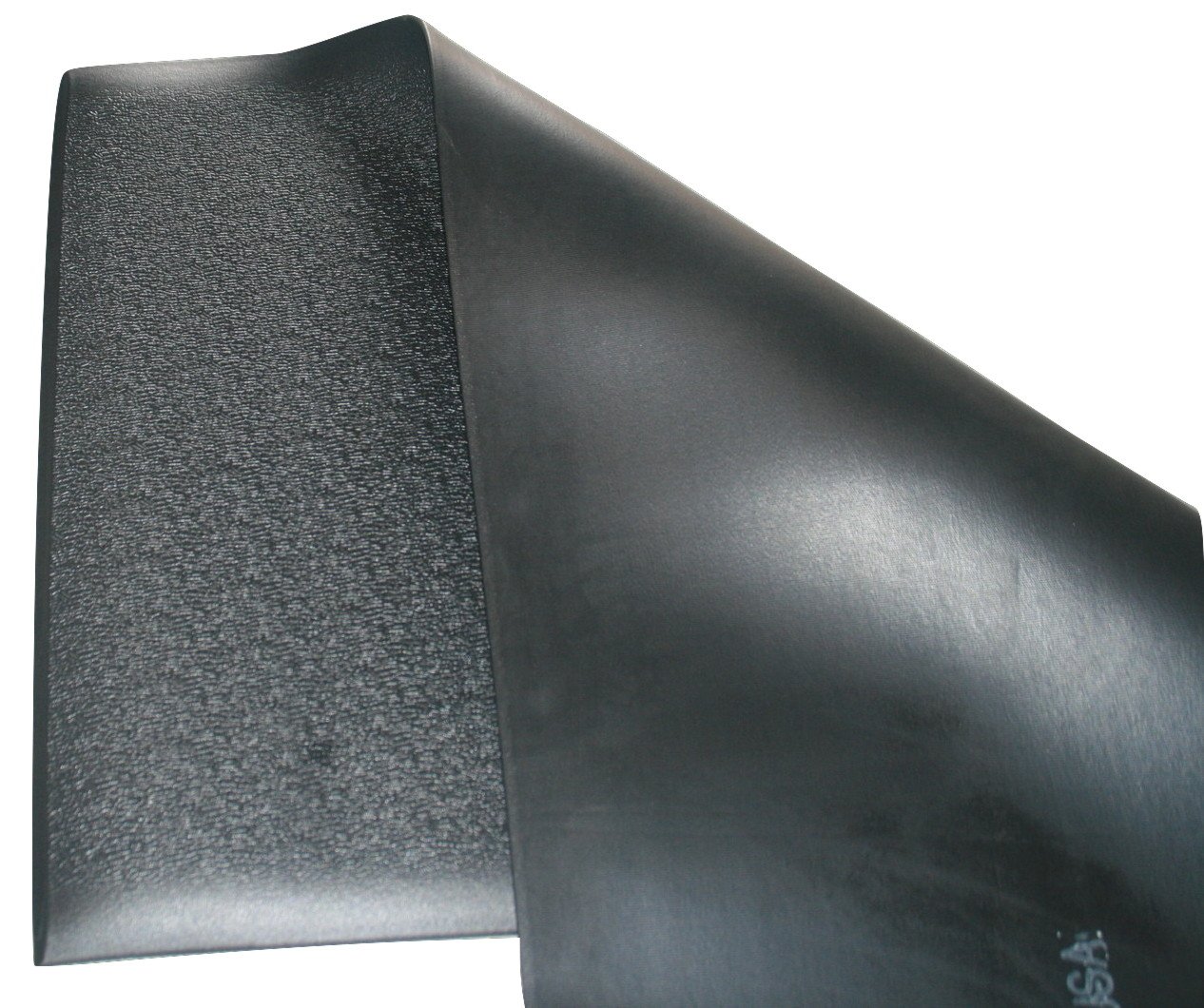 Rhino Mats CST-310-58B Comfort Step Textured Vinyl Foam Anti-Fatigue Mat, 3' Width x 10' Length x 5/8" Thickness, Black