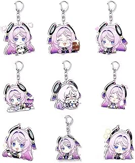 原神 シトラリ キーホルダー Citlali キーチェーン ナタ "謎煙の主"ミクトラン ゲーム周辺 両面透明 萌えグッズ かばん掛け ペンダント 鍵 脱落防止 紛失防止 学生 子供 クリスマス プレゼント (2)