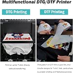 A3 L805 DTG Imprimeur, DTG Imprimante T-Shirt Machine avec mélange à l'encre blanche et nettoyage semi-automatique, Direct au vêtement pour T-shirts Chapeaux de pantalons Chaussures