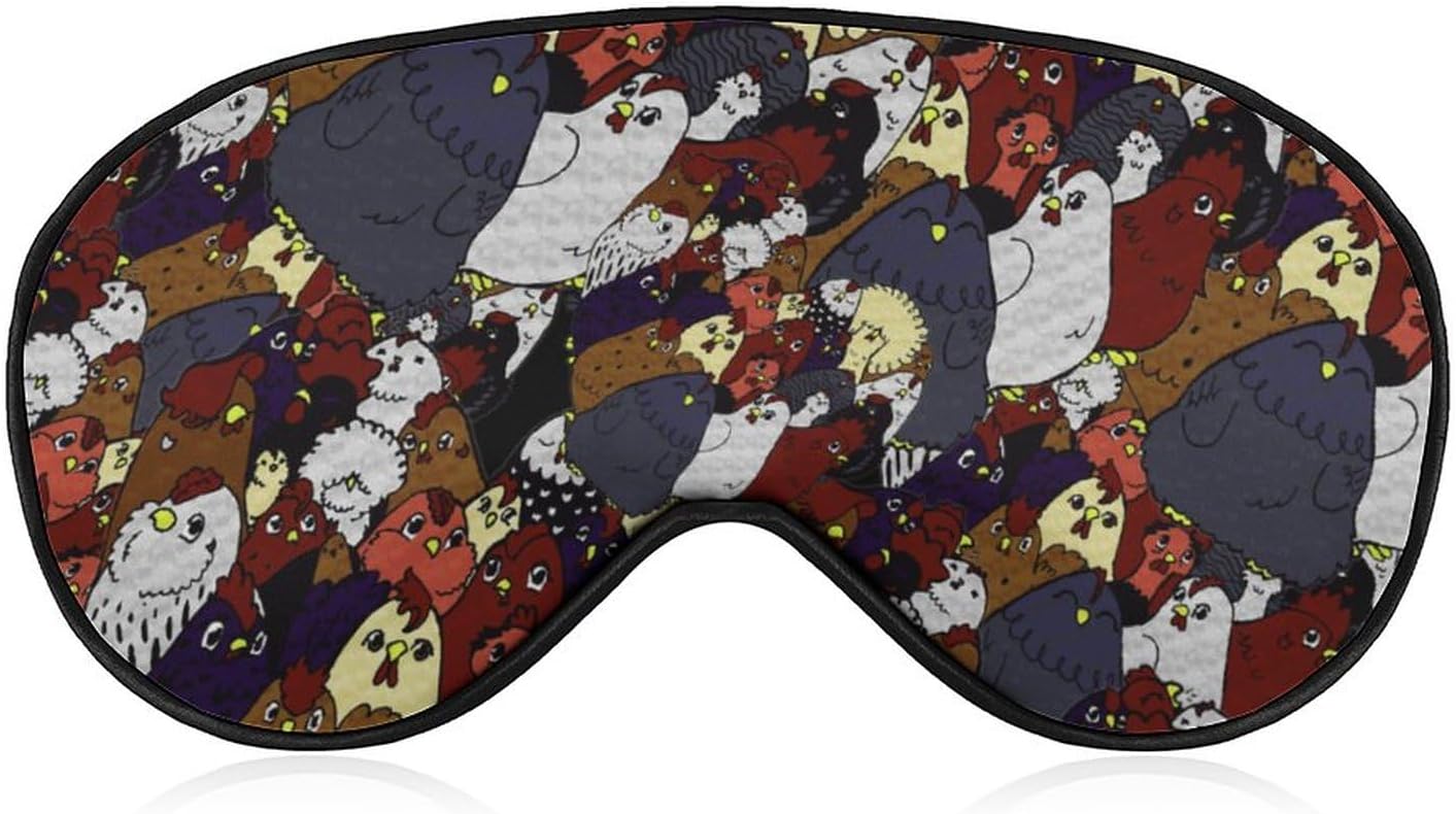 Amazon.com: Chicken Love Sleep Mask Cute Eye Shade Travel Eyemask with ...
