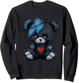 Amazon.com: Creepy Teddy Bear Stuffed Toy Sad Emo Teddy Bear