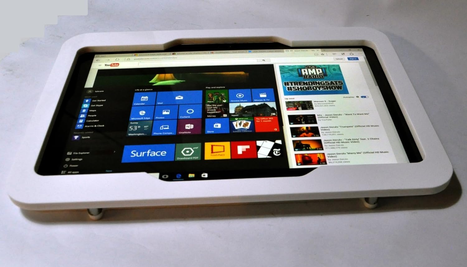 TABcare Acrylic Security Anti-Theft Kit for MS Surface Book for Kiosk, POS, Store, Show Display (Black VESA)