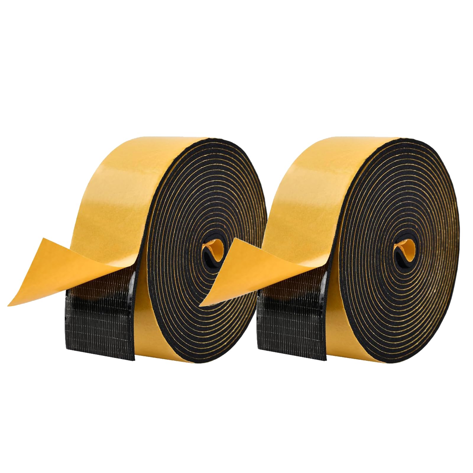 10M*2 Rolls Foam Rubber Tape Self Adhesive- 50mm Wide - 3mm Thick,High Density Neoprene Weather Strip,Gasket Seal,Anti-Vibration,Anti-Collision, Shockproof Insulation for Window Door Car โ image 1