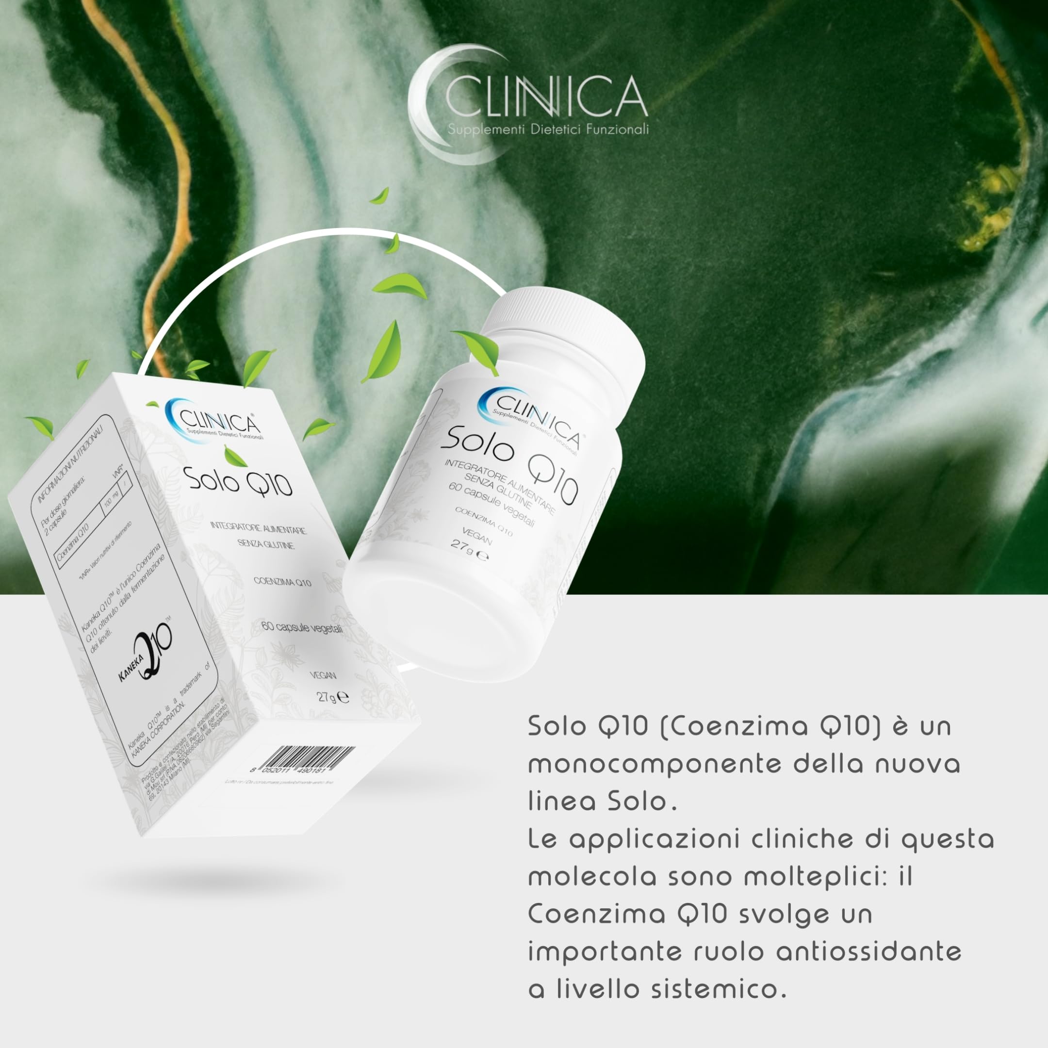 Coenzima Q10 Kaneka 100mg 60 Capsule Vegetali Integratore Coenzima Q10 di Alta Qualità Antiossidanti Integratori, Coq10 Vegan Senza Glutine