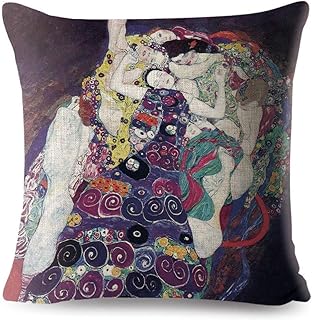 LPLH Européen et américain ameublement créatif taie d'oreiller dorée Peinture à l'huile décorative canapé de Voiture Housse de Coussin Lin Bronzant oreiller-BZ03821_45 * 45cm