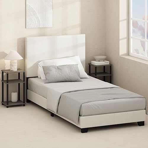 Miniatura 2 de Furinno Just Turn-N-Tube - Mesita de noche de almacenamiento abierta de 3 niveles, paquete de 2, postes de plástico, roble francésnegro