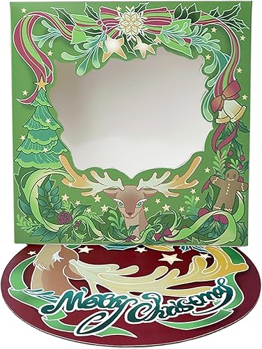 Miniatura 4 de 24 cajas de Navidad de 10 x 10 x 5 pulgadas con ventana, 12 paquetes de cajas para pasteles de 10 pulgadas (12 cajas para pasteles + 12 tablas de