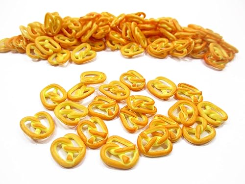 Lote 20 Pretzel Suelto Panadería Pan Casa de Muñecas Miniaturas Alimentos Suministro 12156