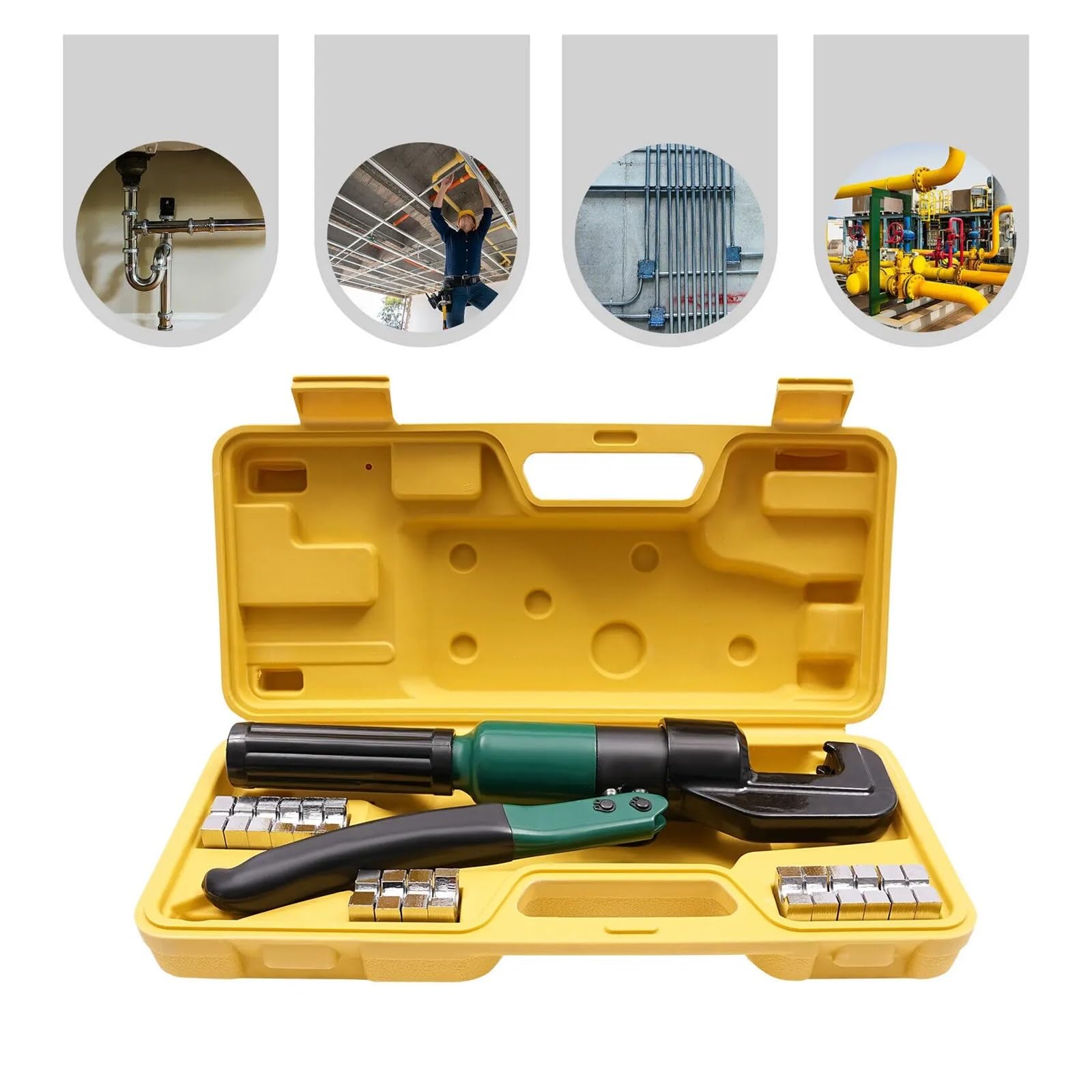Ręczne hydrauliczne narzędzie do zaciskania Zaciskarka hydrauliczna z 8 pai matryc 4-70mm ² 6t Narzędzie hydrauliczne