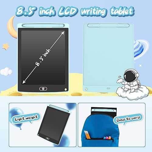 Miniatura 4 de LEYAOYAO Paquete de 2 tabletas de escritura LCD de 8.5 pulgadas con bolsa, almohadilla de dibujo de pantalla colorida, juguete educativo de