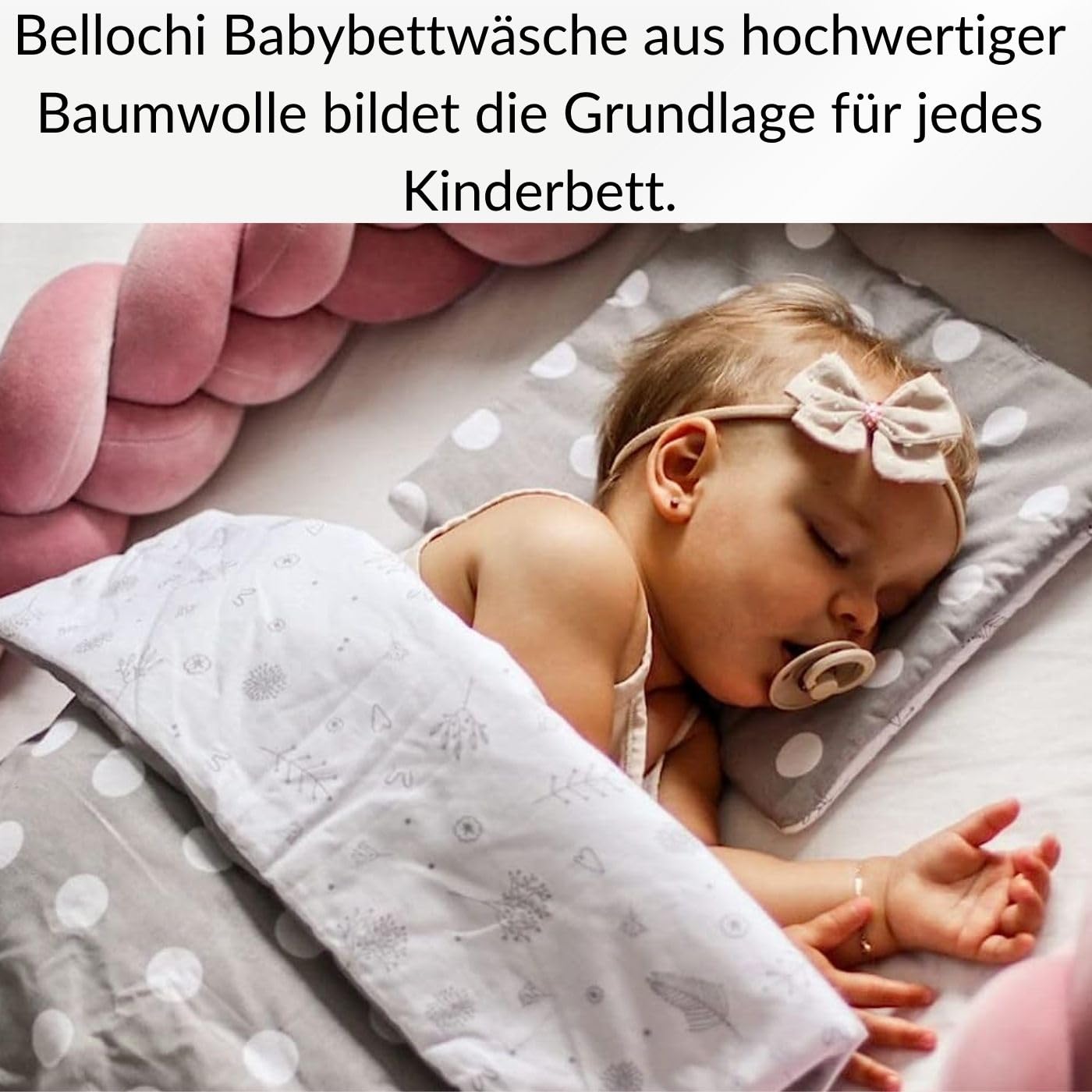 Bellochi pościel dziecięca 75 * 100 cm z wypełnieniem, SET - kołdra dziecięca 70x100 cm z poduszką | miękka i oddychająca - wykonana w 100% z bawełny - Habarigani