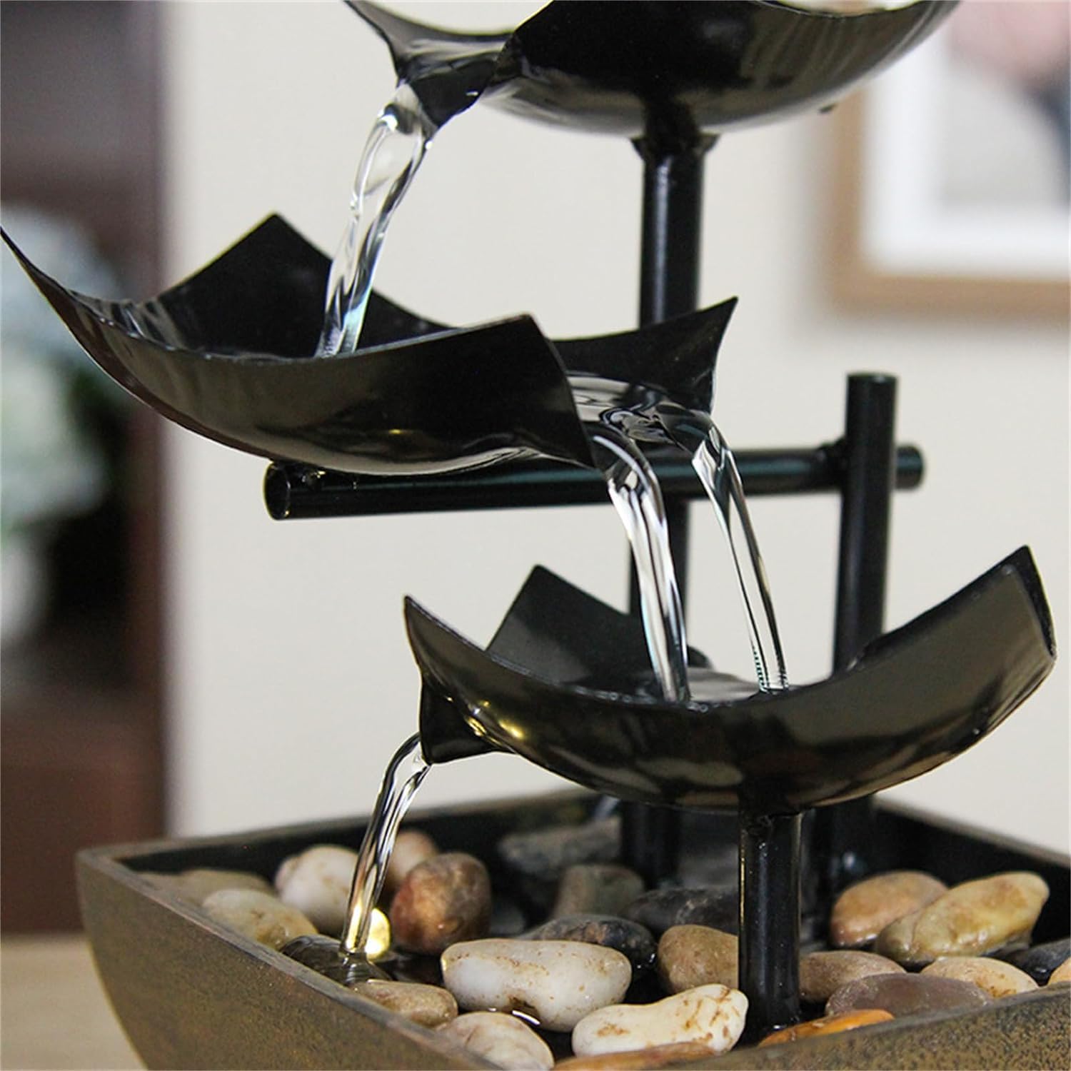 【入手困難】卓上噴水　ブラック　オブジェ Amazon.co.jp: 卓上噴水 デスクトップ噴水 ミニ滝 高級循環水小