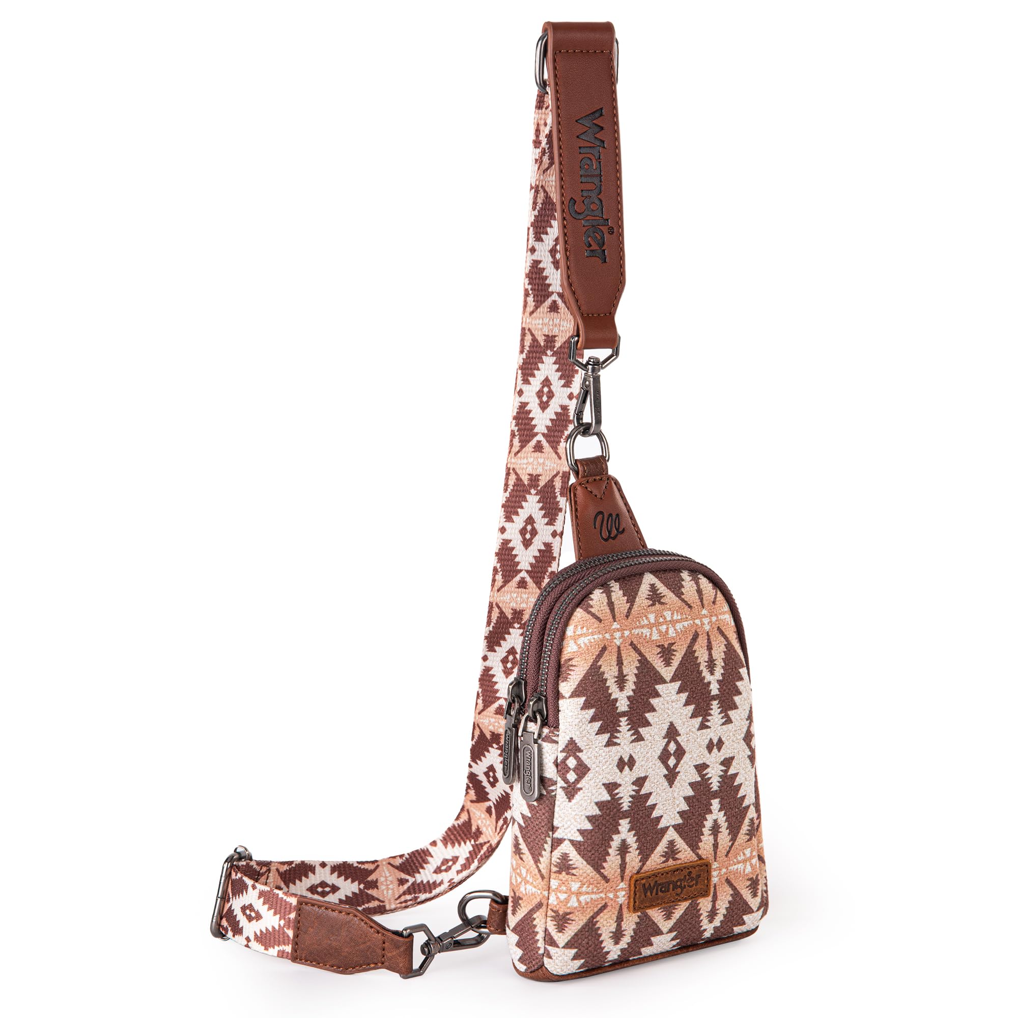 Wrangler Aztec Sling Bag - Southwest Crossbody Trendy Chest Bag
