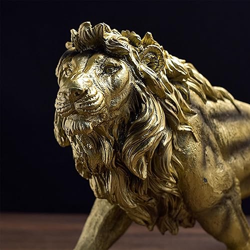 Miniatura 7 de Decoraciones de escultura de león, figuras de animales, decoración del hogar, estatuas de figuras de arte de escritorio de 15 pulgadas, manualidades