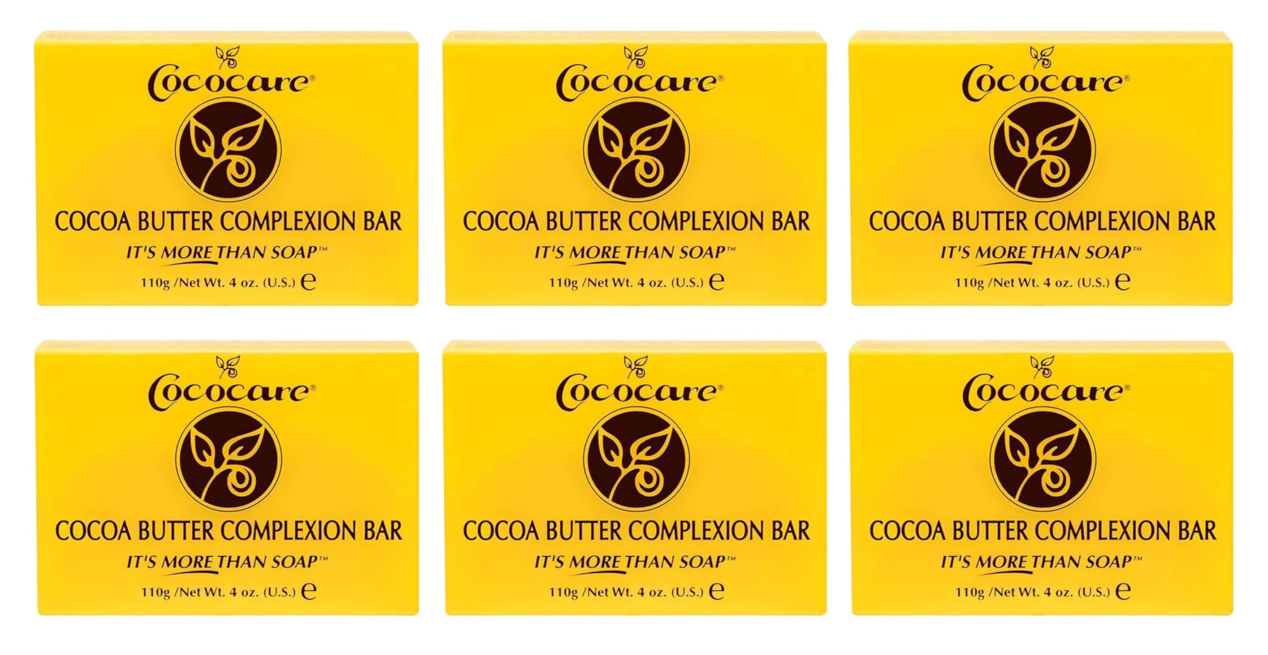 COCOCARE (VALUE PACK OF 6) COCOA BUTTER COMPLEXION BAR SOAP 4oz