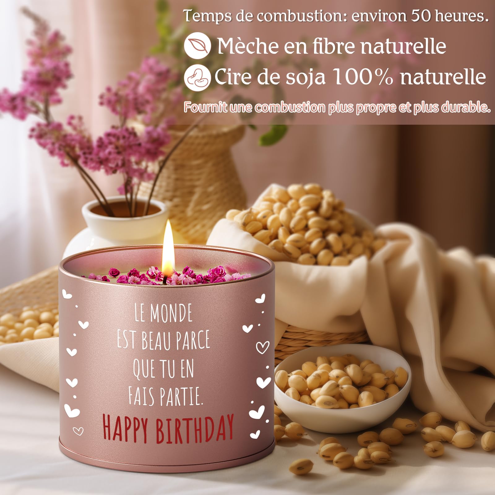 Bougie Parfumée Cadeau Anniversaire Femme Idée Cadeau Maman Original