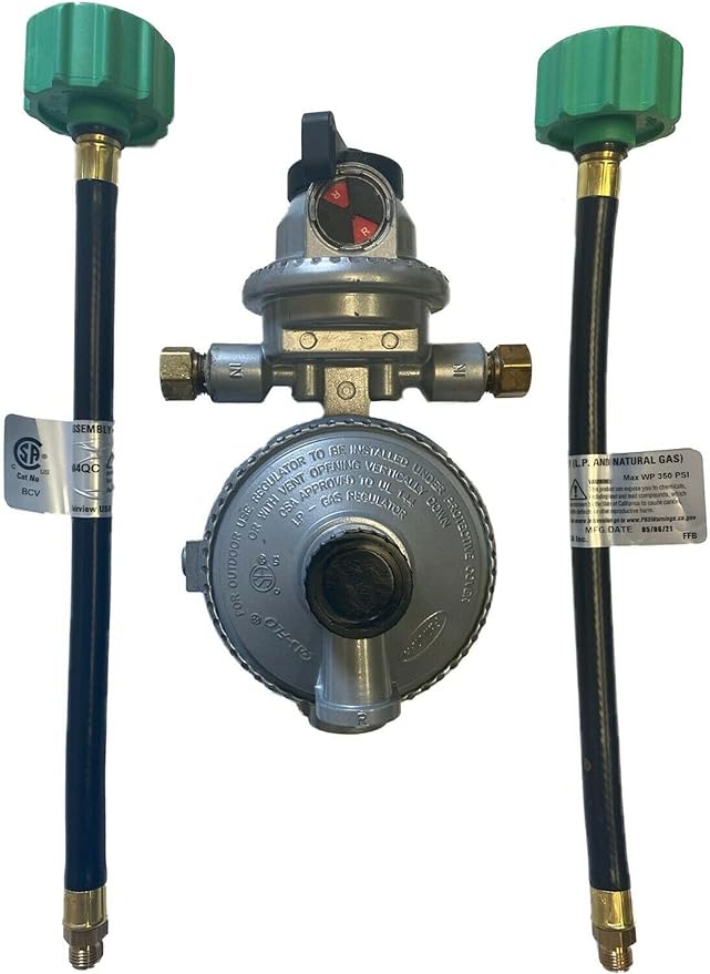 Fairview RV Camper LP Propane 2 Stage Automatic Regulator with 2 x 12