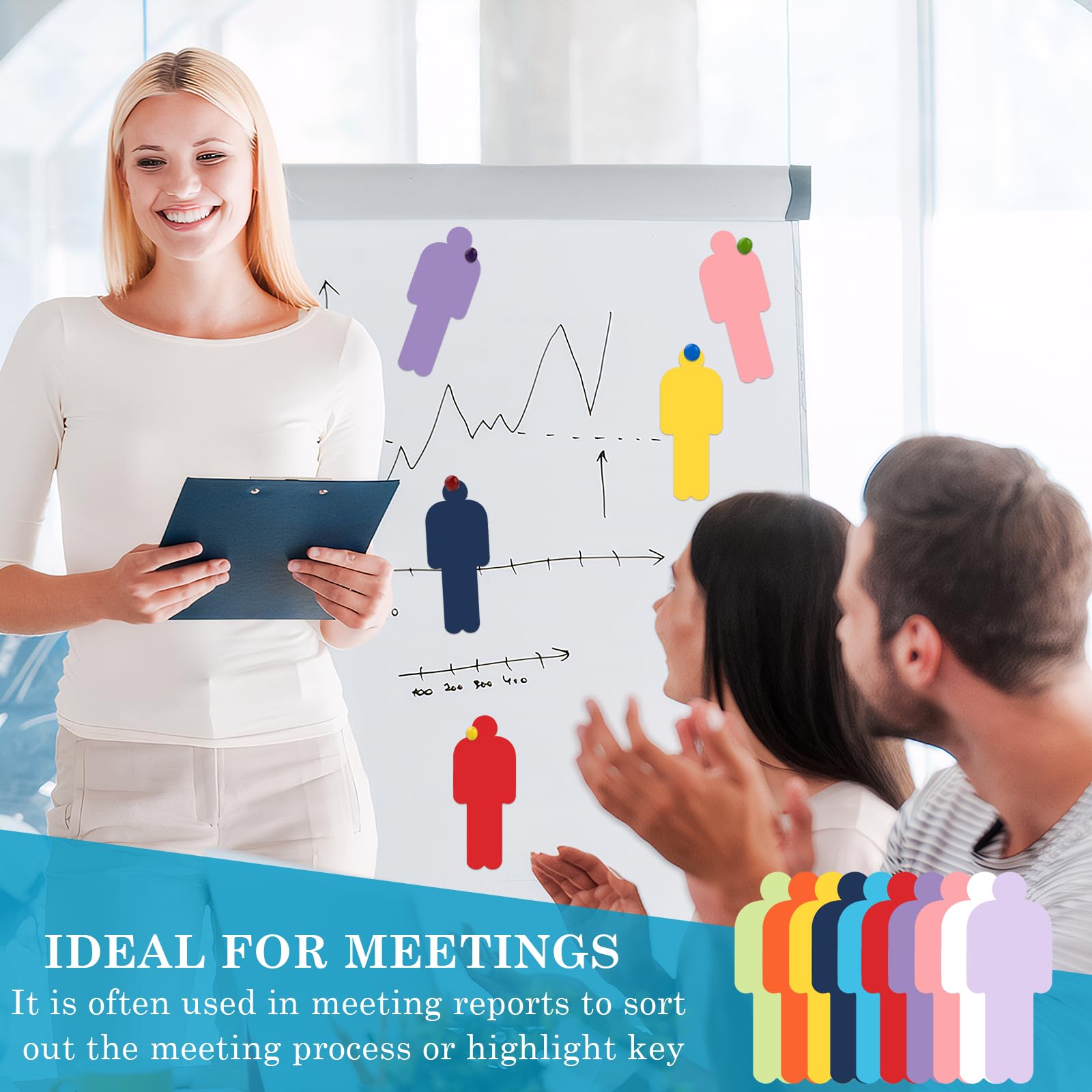 Lot De 200 Cartes De Modération En Couleur, 20 X 8 Cm, Cartes Métaplan