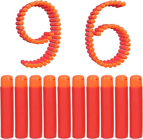 Mega Dart - Paquete de repuesto de 96 piezas compatibles con pistolas Nerf N-Strike Mega Series, color rojo