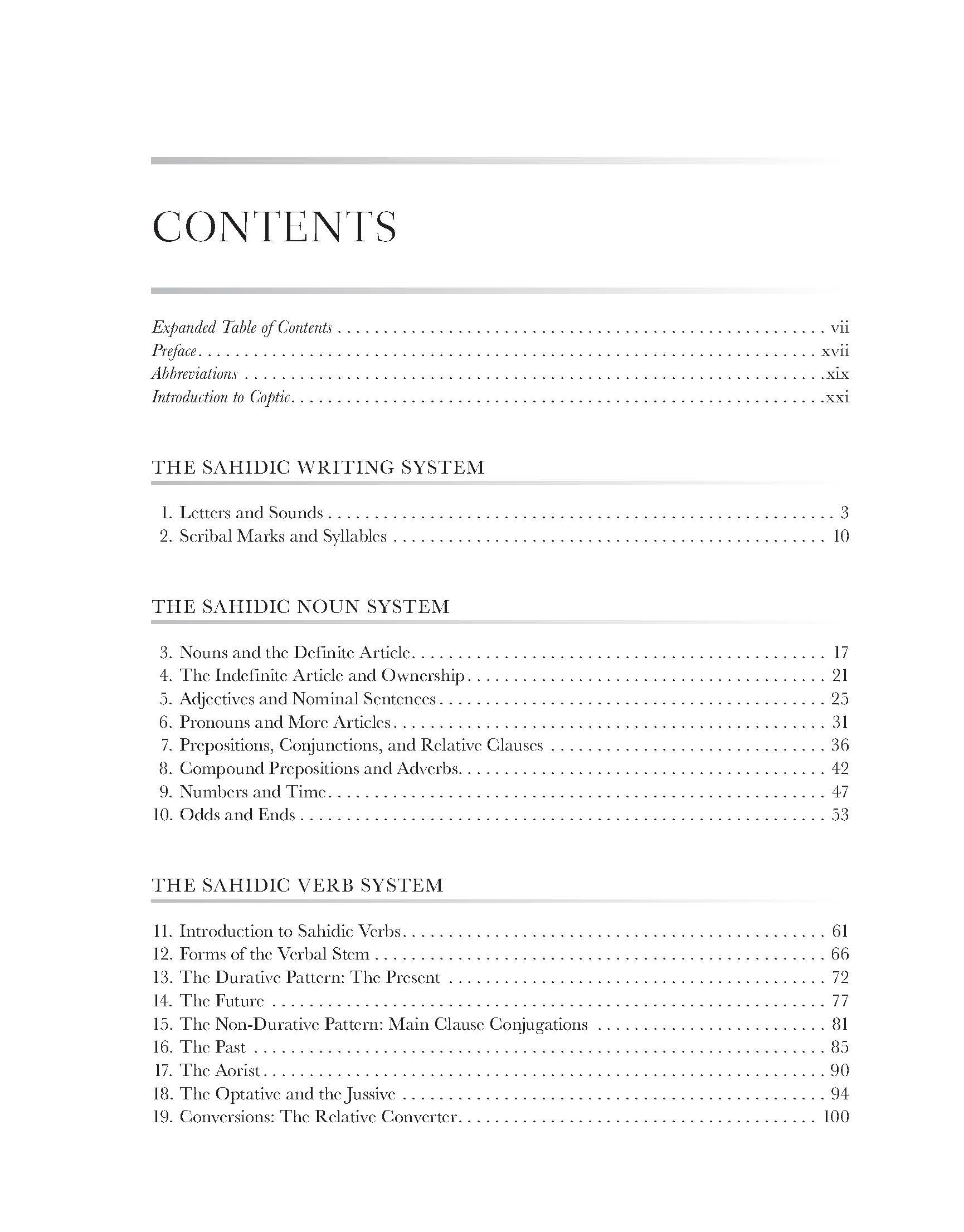 Basics of Sahidic Coptic
