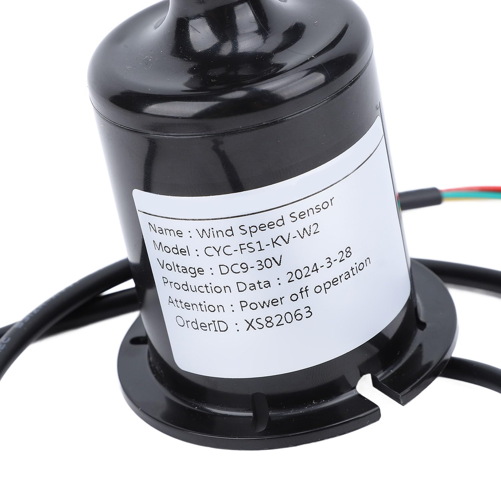 Windgeschwindigkeitssensor-Anemometer Professioneller Windgeschwindigkeitsüberwachungssensor mit Hoher Genauigkeit und 3 Tassen Windgeschwindigkeitssensor-Anemometer 9-30 V