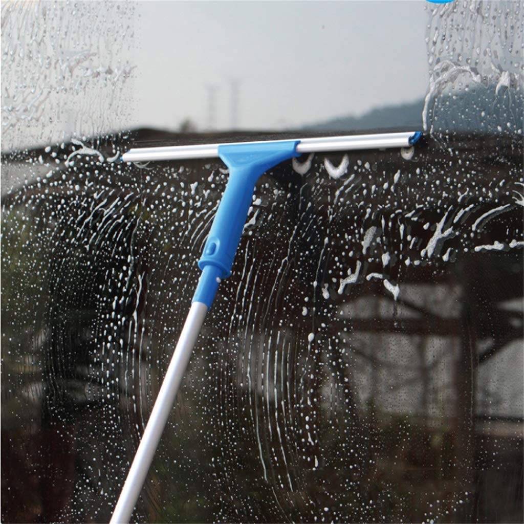 EFREINIGUNG Duschabzieher, Microfaser Scrubber, Gummi Glaswischerblätter Rostfreier Stahl Einstellbar Fensterreinigung Combo Mit Gießkanne (Color : A, Size : Brush Head 30cm)