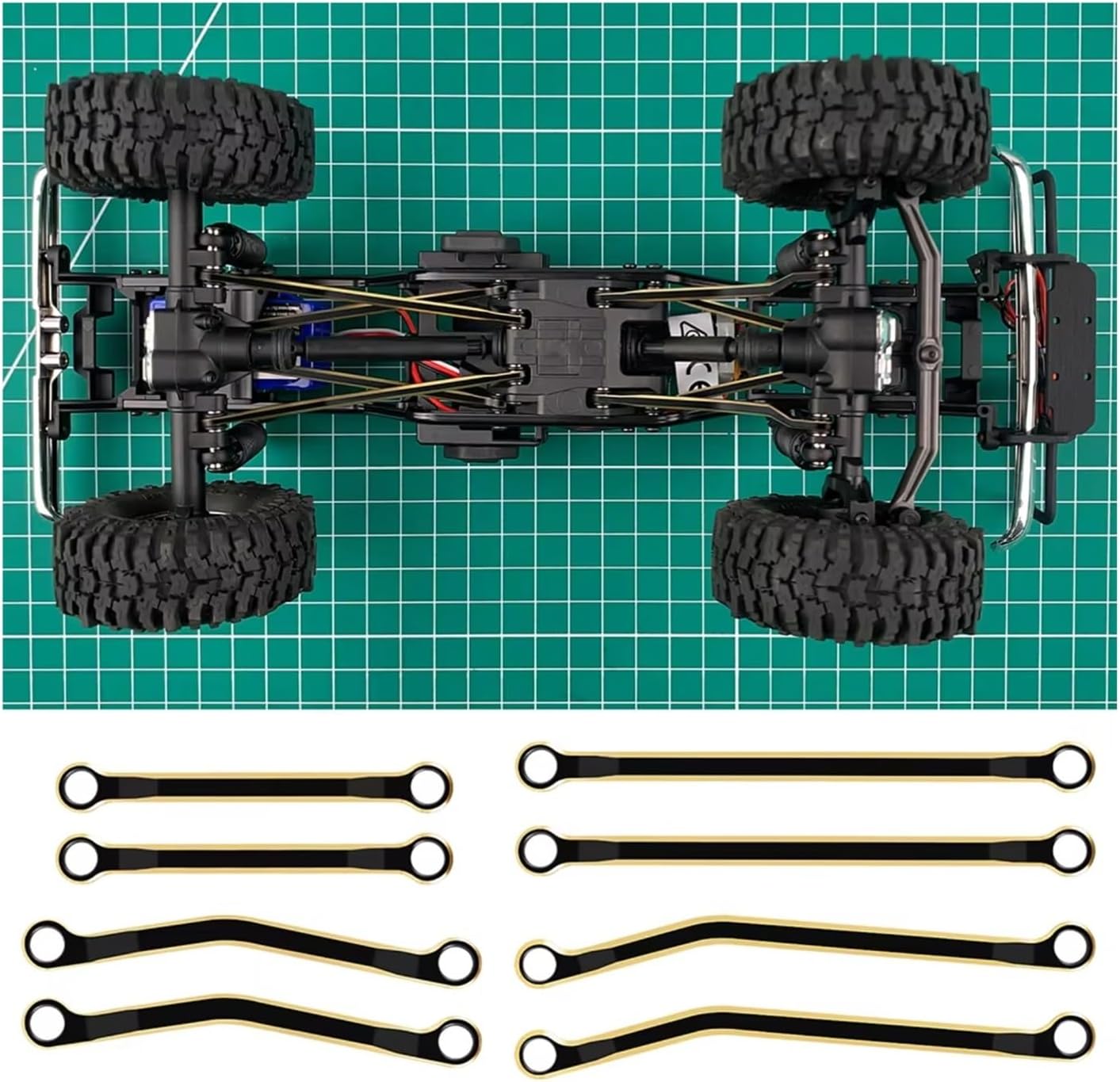 RCコネクティングロッド For TRX4M K10 F150 1/18 真鍮製ハイクリアランス シャーシリンクセット RCトラック