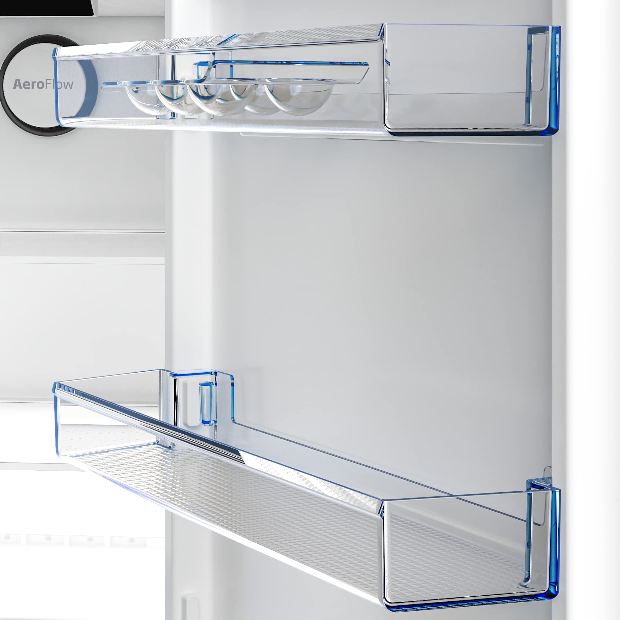Beko - B5RCNE366HXB - Frigorifero Combi 186,5cm, Classe C, Total NF, Compressore ProSmart™Inverter, Display Touch, Metal look, AeroFlow, Harvestfresh, Convertibile, 35dBA