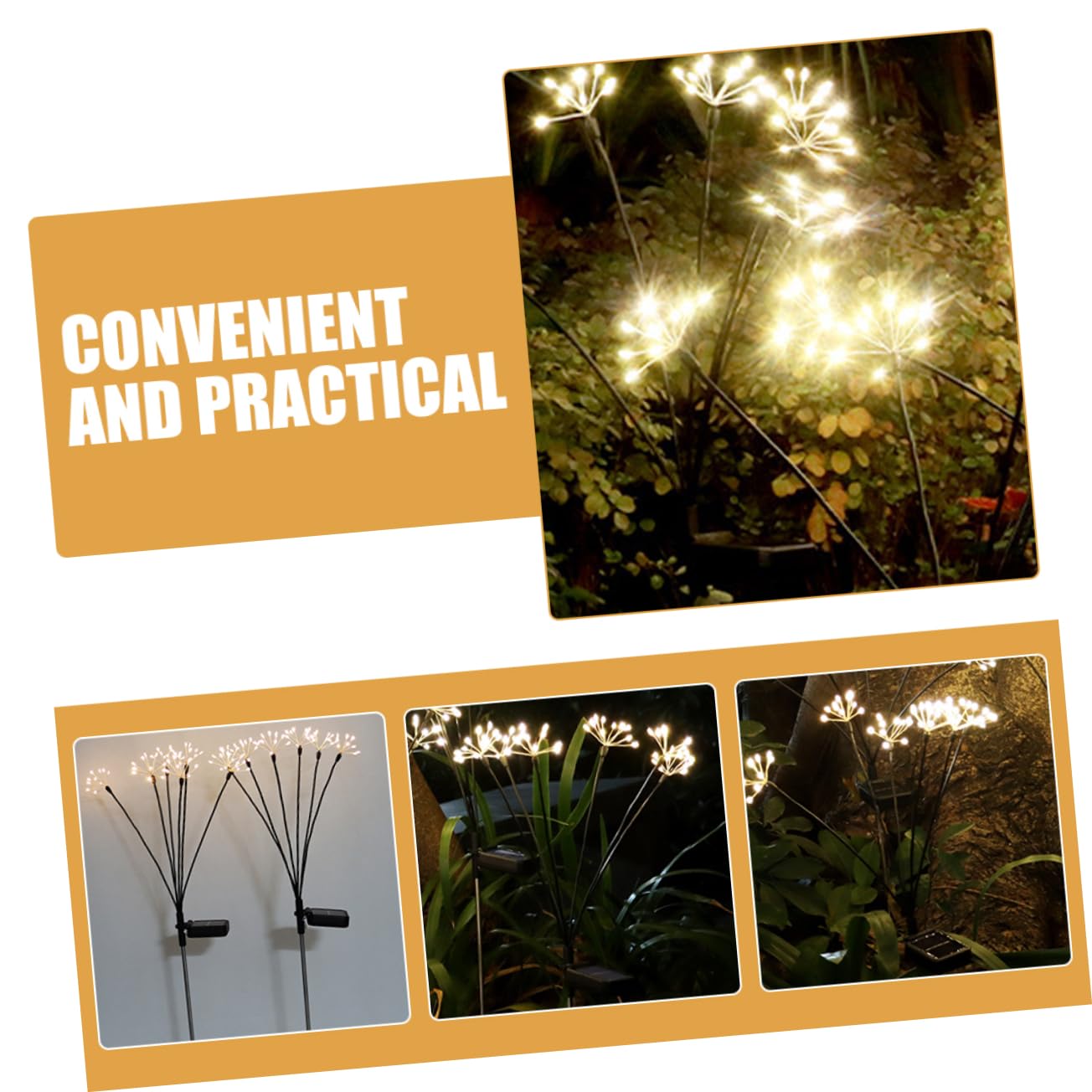 YARNOW 2piezas Lámparas Solares Decorativas En Forma De Flor Para Jardín Luces Solares Exteriores Para Césped