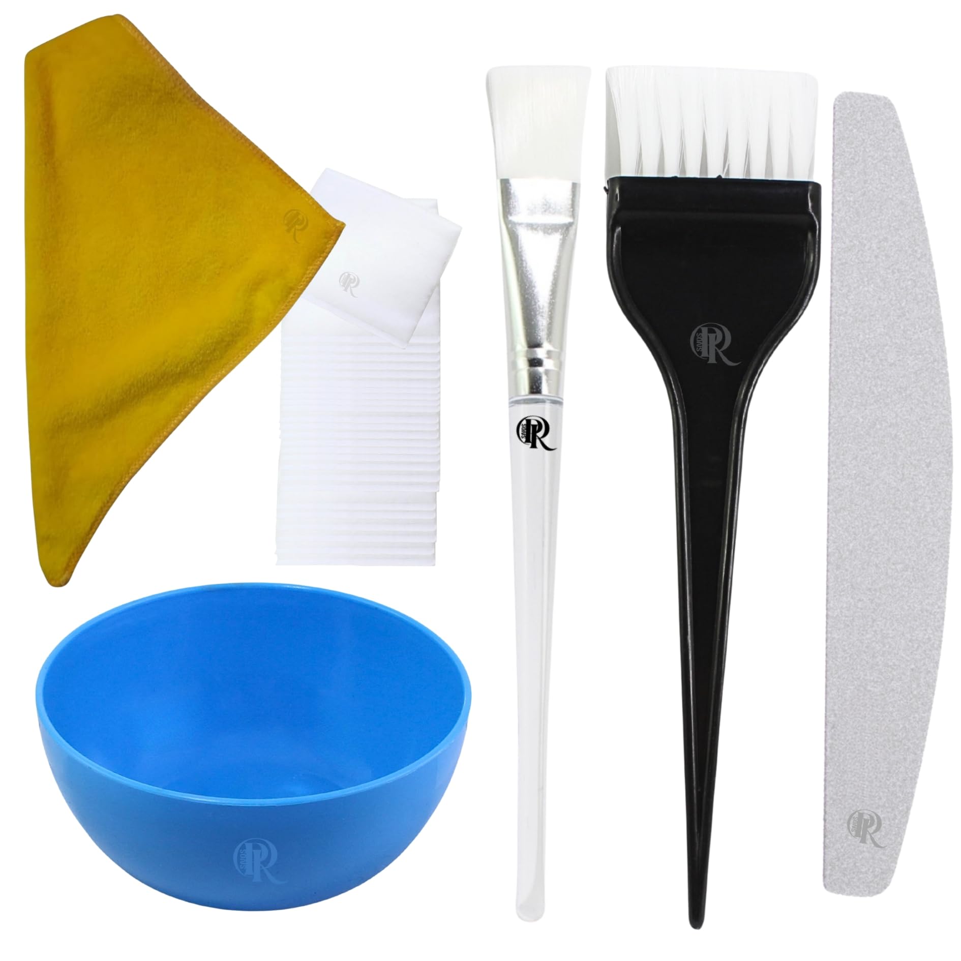 [RPSONS] Combo Pack (Makeup Remover Towel - 1 Pc | Cotton Pads - 25 Pcs | Mixing Bowl - 1 Pc | TH Face Brush - 1 Pc | F Face Brush - 1 Pc | Sand Nail Filer - 1 Pc)-image-1