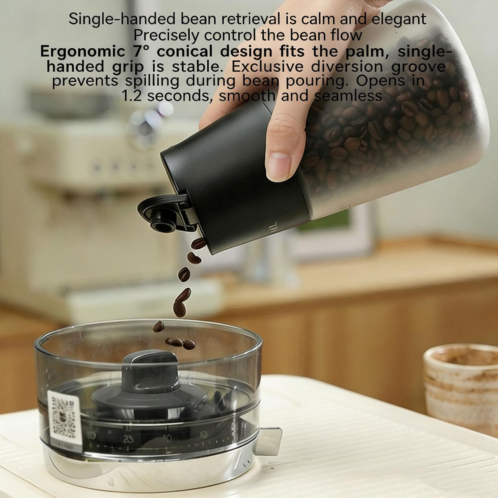 Elektrischer Vakuum-kaffeebehälter, 650 Ml Luftdichter Behälter Für Kaffeebohnen, Mit Digitalanzeige, Timer/aufzeichnungsfunktion, Temperatur-/feuchtigkeitserkennung, Auch Für Teeblätter