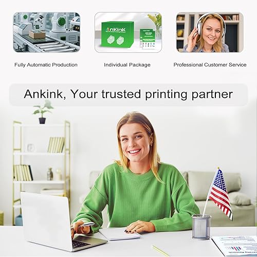 Miniatura 7 de Ankink 63XL - Cartuchos de tinta de repuesto para HP 63 XL (negro, paquete de 2 unidades) funciona con HP63 3830 4650 4652 4655 5200 5252 5255 5258