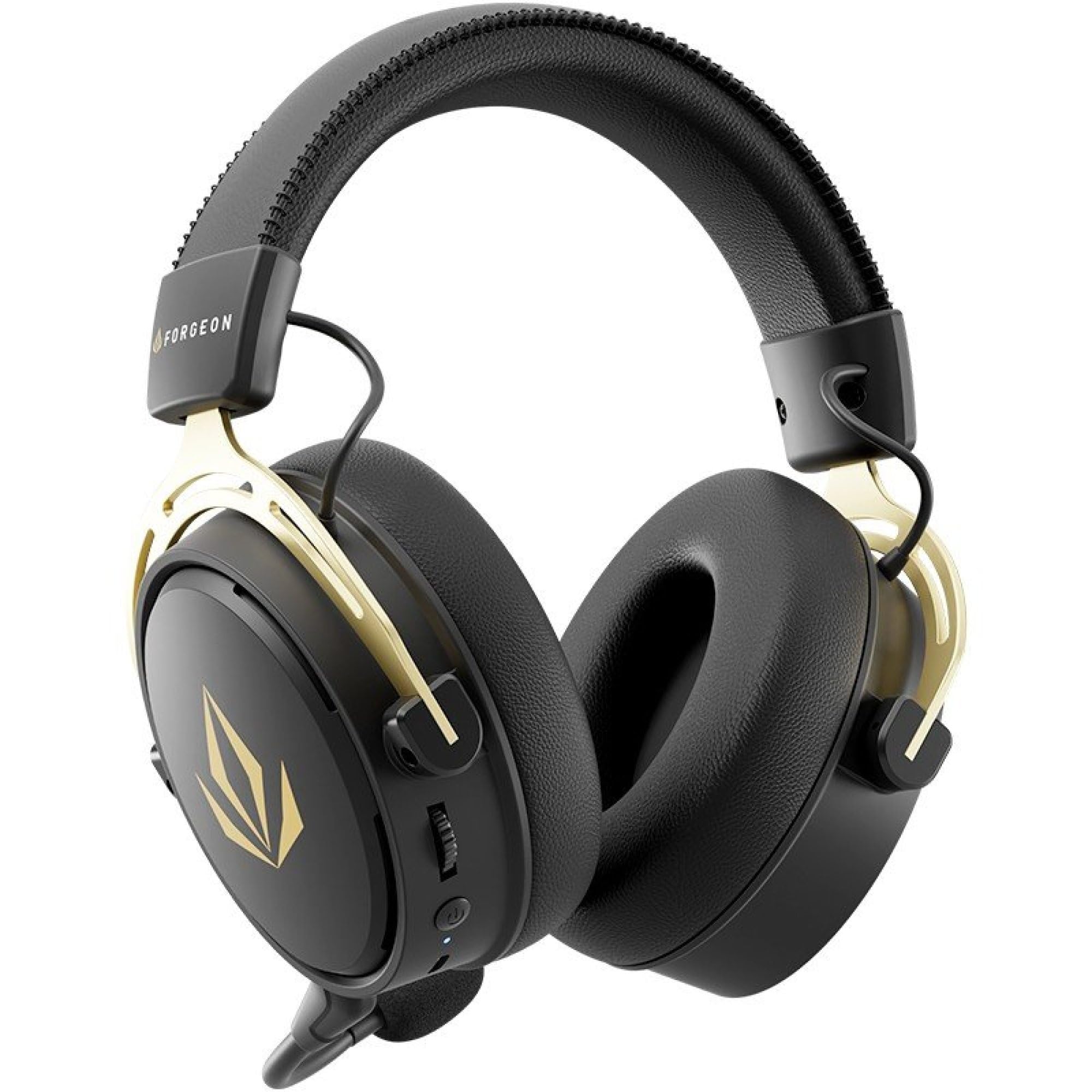 Forgeon Auriculares Gaming Inalámbricos General para PC, PS5, PS4, Xbox y Switch, Sonido Envolvente, Micrófono Extraíble, Batería de Larga Duración, Diseño Ergonómico, Negro