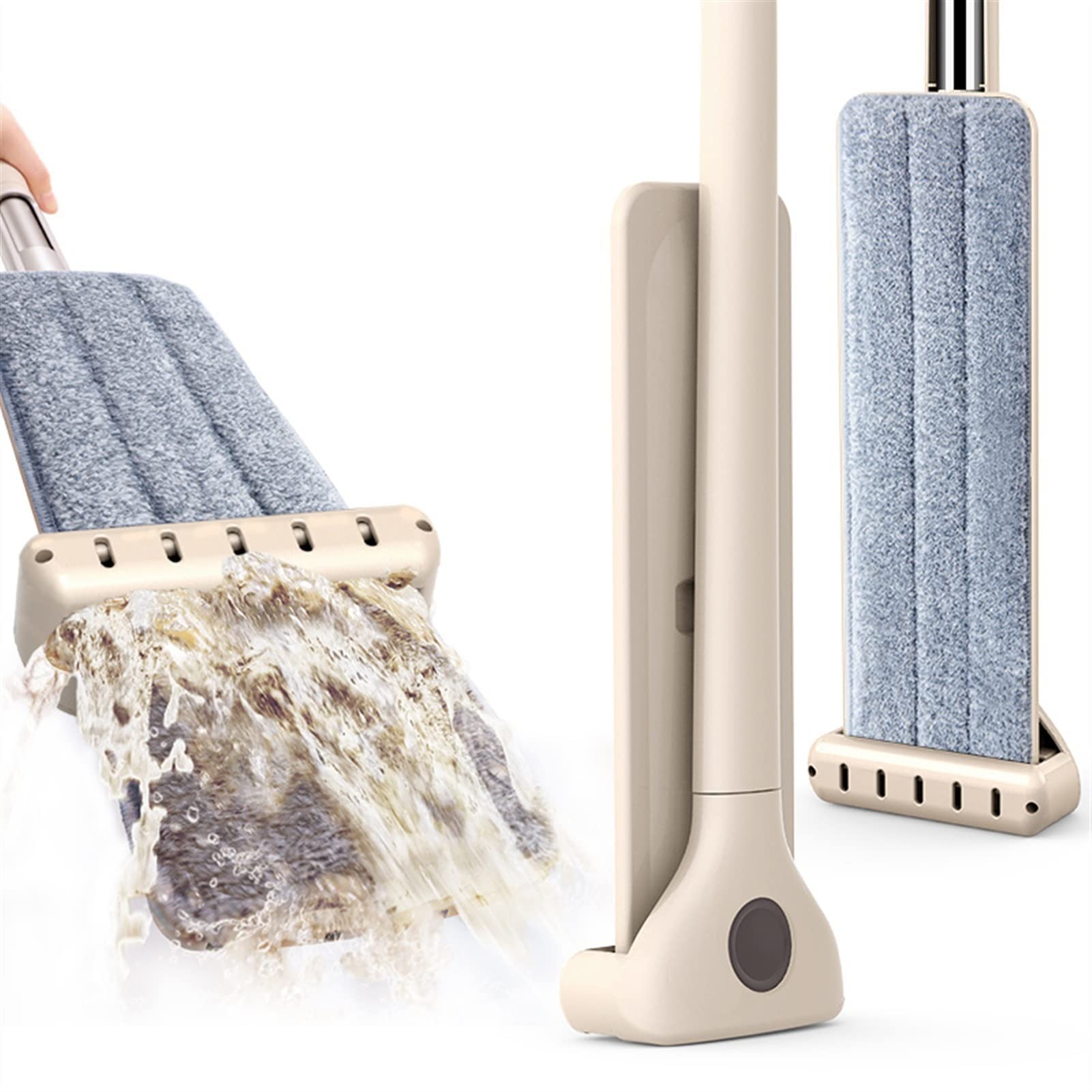 TOMYEUS FRONE for Limpieza DE PLAME Lavado a Mano Libre PLANDO MOP Play Ley MOPS 360 ° Gire el Piso de Madera de Madera de la Microfibra MOP Herramientas de Limpieza (Color : Total of 1 Cloth)
