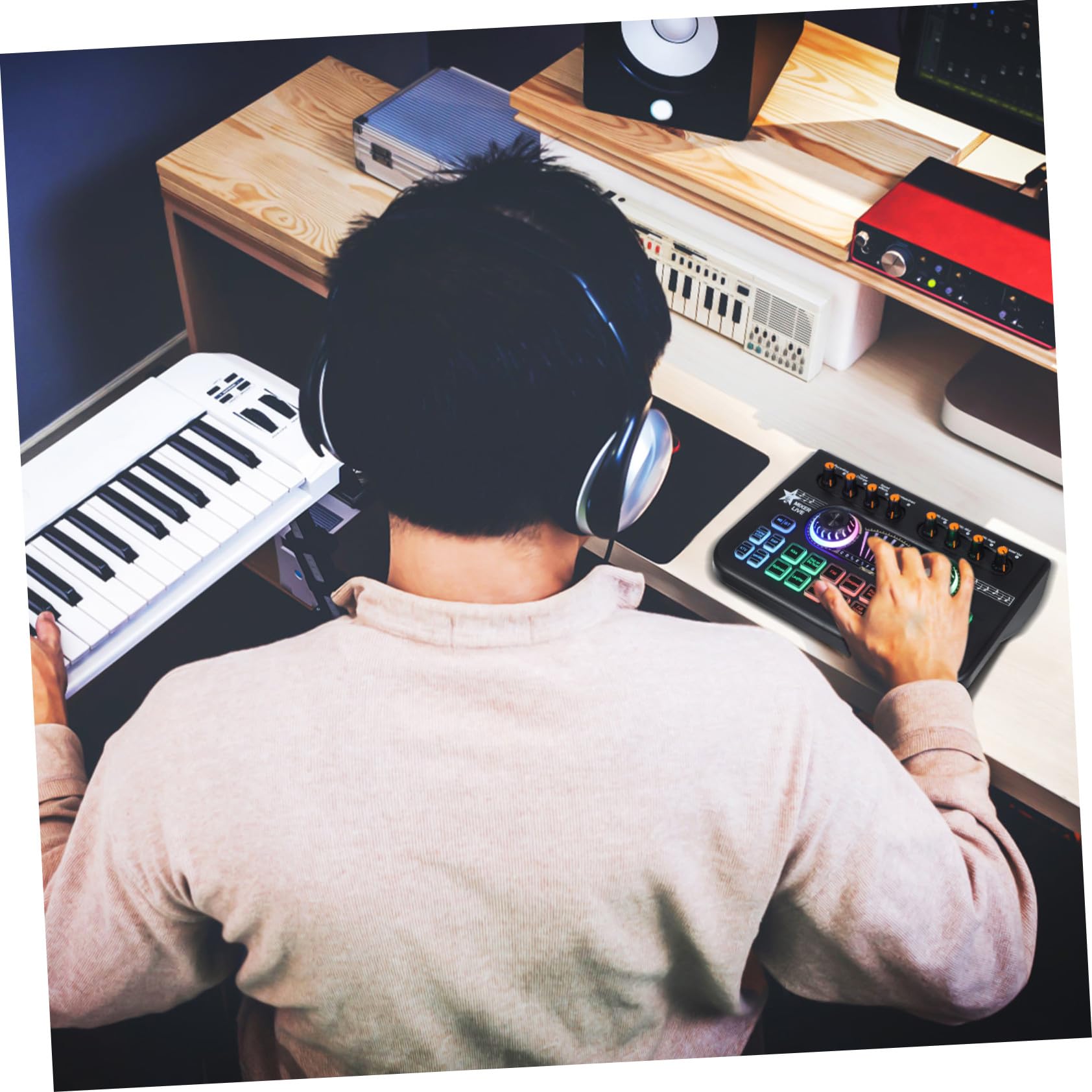 Cabilock Professionelles Podcast Mikrofon Bundle mit E300 Doppelmikrofon und X3 Soundkarte Multifunktionales Dj Equipment aus Metall und Kunststoff für Live Streaming und Podcasting