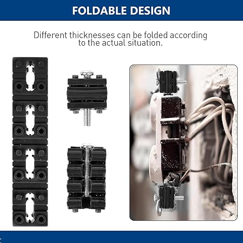 Miniatura 13 de 100 espaciadores de salida para caja eléctrica, espaciadores de toma de corriente, interruptor de cuñas y espaciador de receptáculo, extensor de Rojo