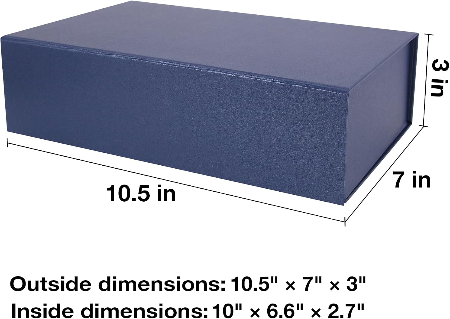 Navy Blue Gift Box with Magnetic Lids for Presents 10.5x7x3in, Medium Rectangle Collapsible Decorative Storage Boxes, Bridesmaid Groomsman Proposal Box for Wedding, Christmas, Birthday(5 Pack) image 2