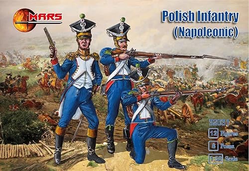 Miniatura 2 de MSF Mars Figures 32031-132 Kit de modelo de plástico a escala napoleónica de infantería polaca