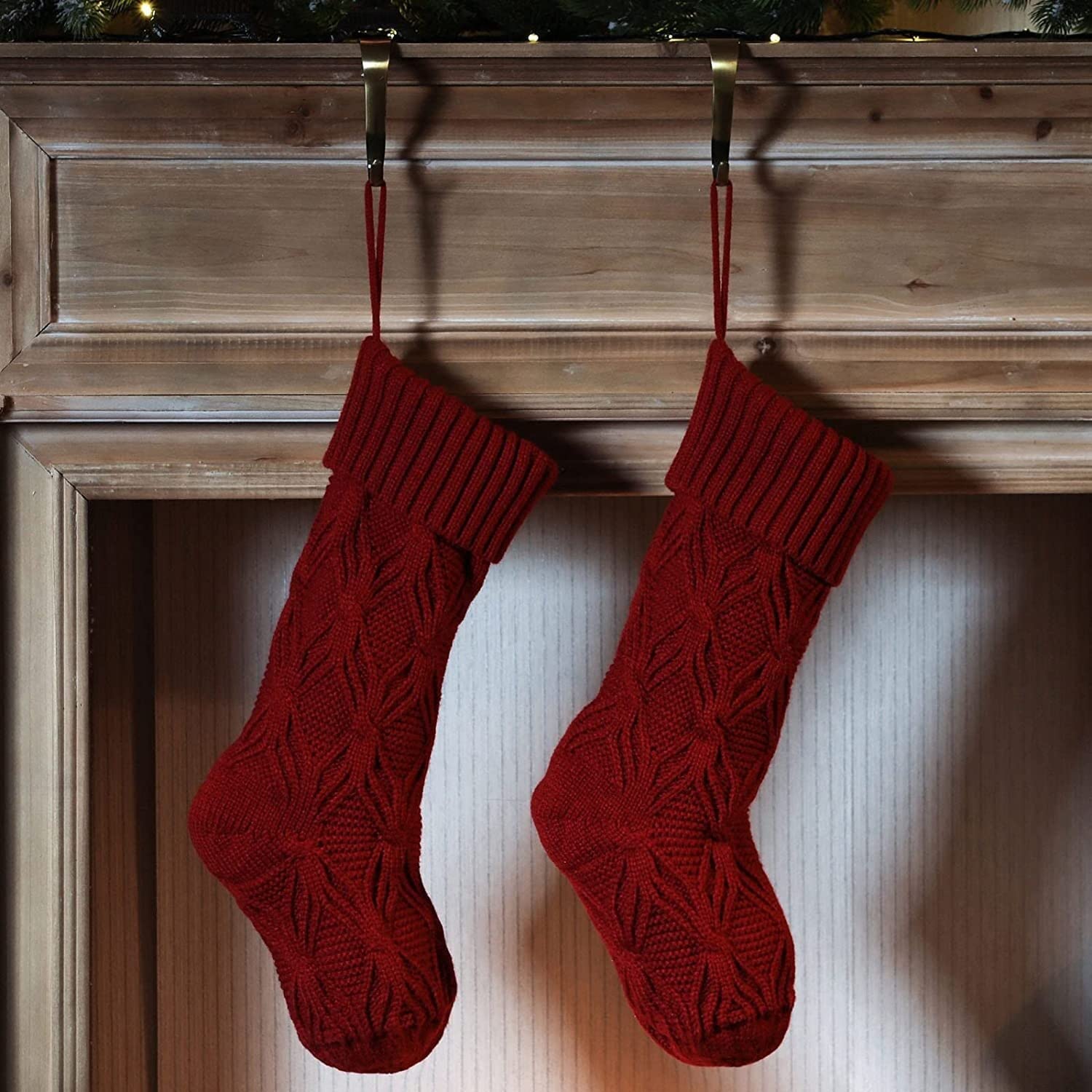 Calza di Natale, Calzini da Prigioniero Confezione da 4 Calzini Calze di Natale Decorazione Personalizzata da 18 Pollici Sacco Regalo Calzini da Lavoro a Maglia Calzini da Prigioniero