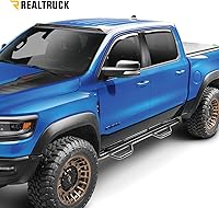 Vista 2 de RealTruck Escalones Nerf para Silverado/Sierra Longitud de Cabina, Acero de Servicio Pesado, Negro Brillante C1971QC Compatible con 2019