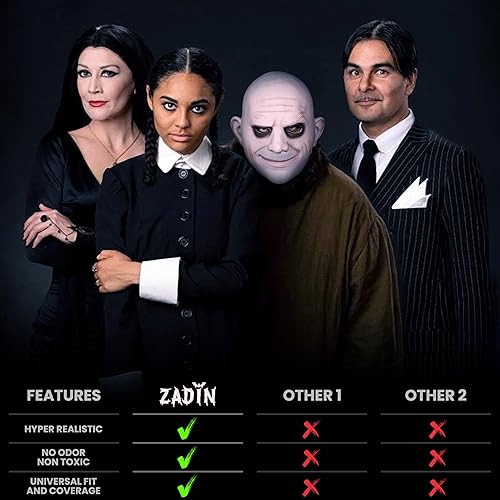 Miniatura 2 de Máscara de disfraz de Halloween de calidad prémium máscara de Halloween ultra realista para hombres máscara profesional de silicona y látex para