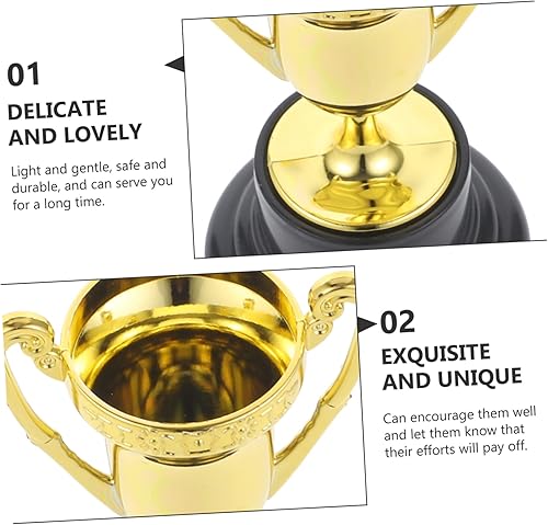 Miniatura 7 de STOBOK 10 piezas de mini trofeos ganadores de trofeos pequeños trofeos de oro trofeos de béisbol trofeos para niños Deportes Recompensa Trofeo Juego