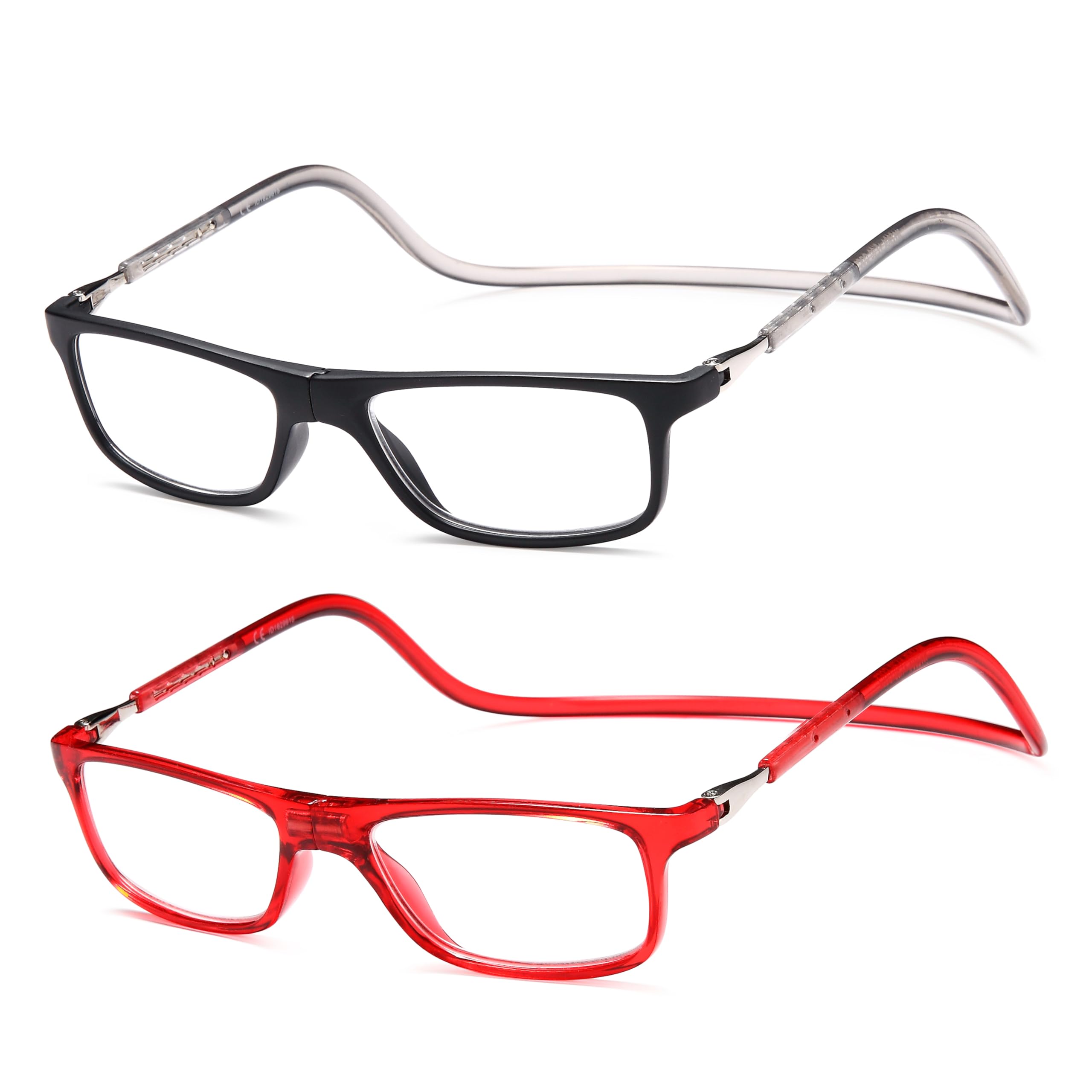 NEW VISION 2 Pack Occhiali Da Lettura con Calamita, Occhiali con Calamita Da Vista NV2904, Occhiali Calamitati Da Collo, Occhiali Lettura Calamita per Uomo e Donna (Rn, 3.5, x)