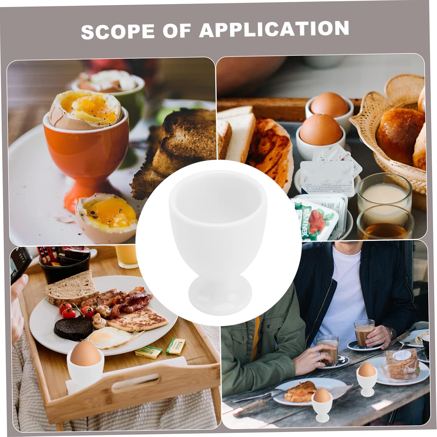 6pcs Holders Practical Household Cups for Soft-boiled and Hard-boiled Stackable Design for Breakfast and Daily Use