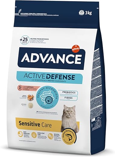 Advance – Pienso para gatos Advance Adult Sensitive salmón y arroz. 3 Kg