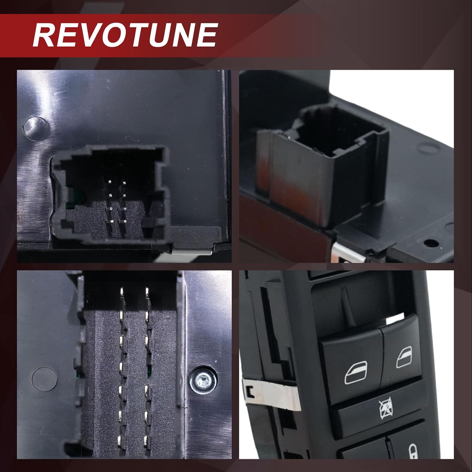 Power Window Switch Compatible with 2007-2011 Jeep Nitro, 2008-2012 Liberty, 2009-2010 Dodge Journey - 8+13 Pins - Front Driver - Replaces OE Numbers 4602632AH, 4602632AB, 04602632AC