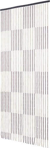 Miniatura 8 de Navaris Cortina de cuentas para puertas  Cortinas bohemias para el hogar  Cuentas estampadas para puertas  Cortina de cuentas de bambú  78.7 x 35.4