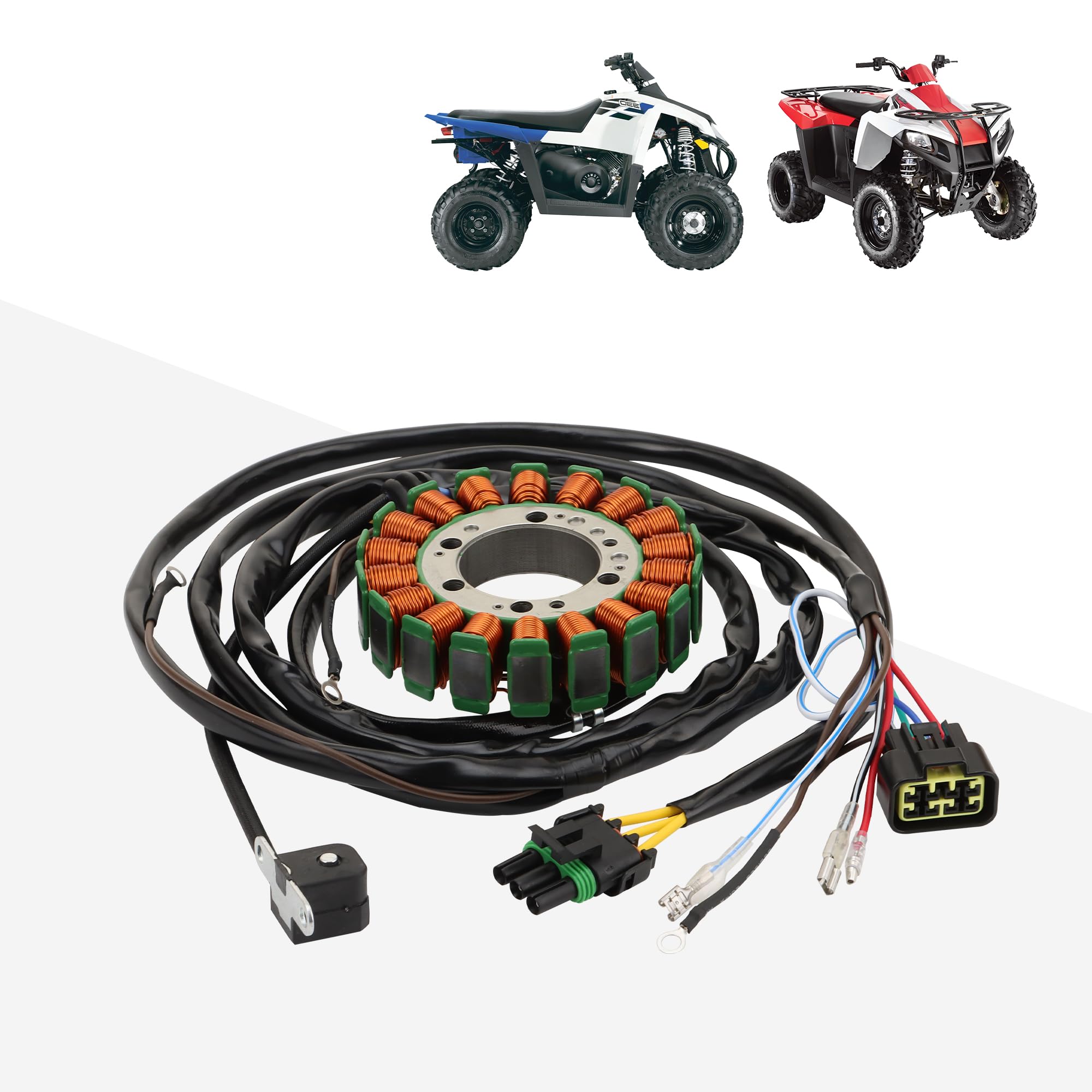 GOOFIT 18 Bobine 11 Fil Bobine d'Allumage Du Générateur Magneto Stator Remplacement pour Polaris Trail Blazer 330 Intl 2010-2013 Trail Boss 330 Intl 2010 2011 2012 2013 OEM 3090278