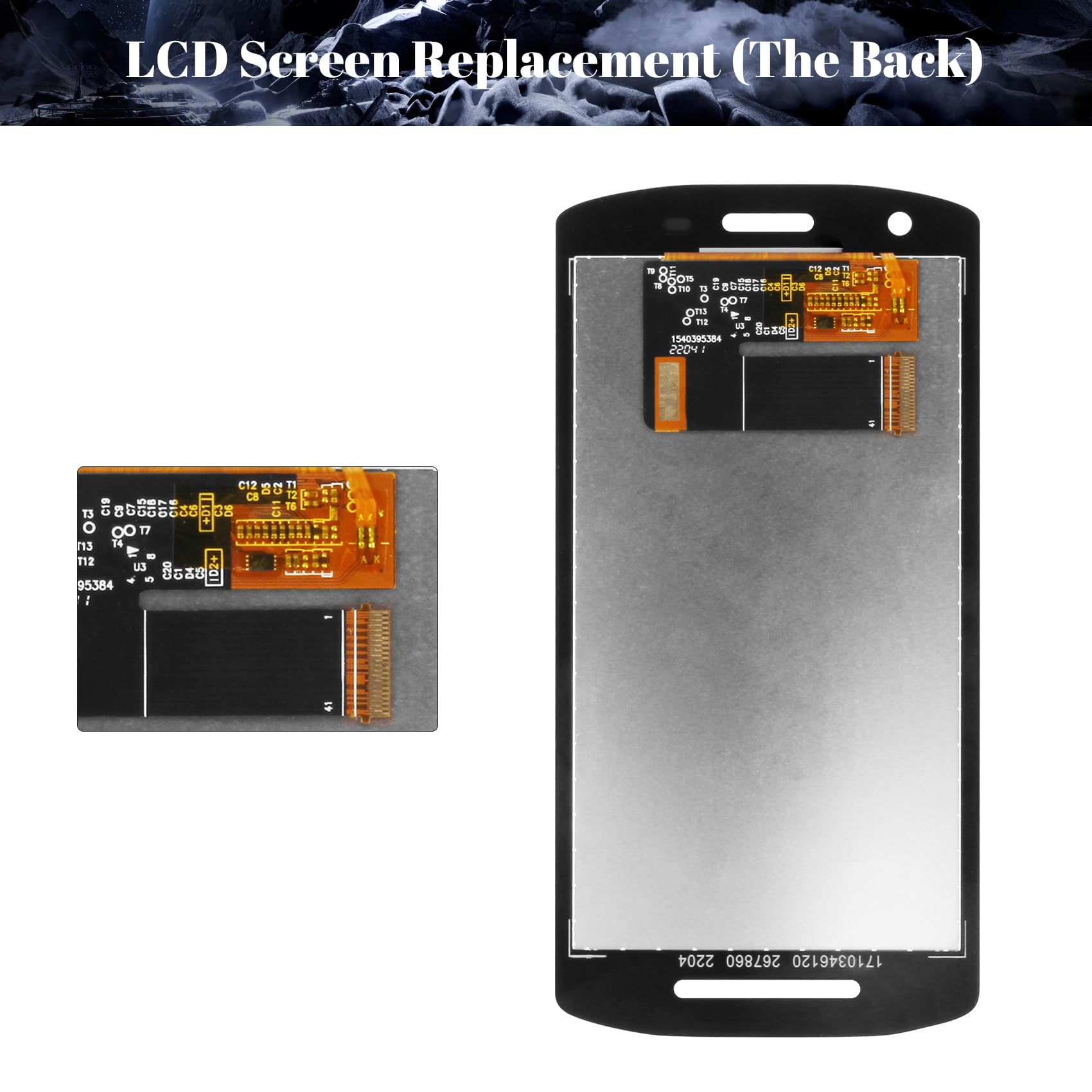Kit de réparation d'écran tactile LCD pour Zebra TC21/TC26 pour Zebra TC21/TC26 (noir)